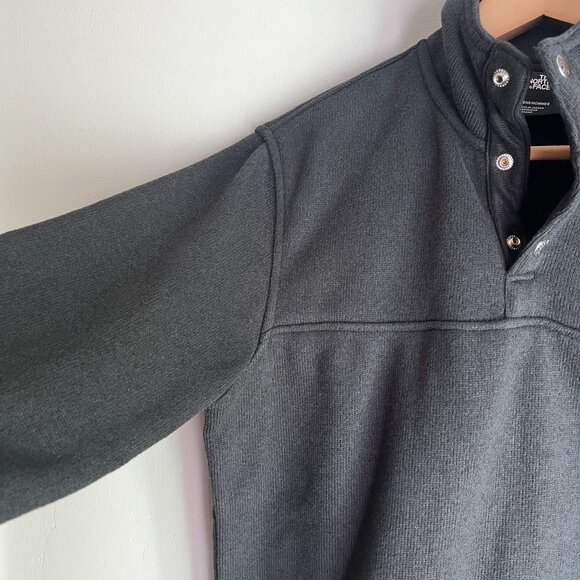 The North Face Men's Snap-Neck Pullover Fleece Top LARGE in Black - Picture 5 of 12